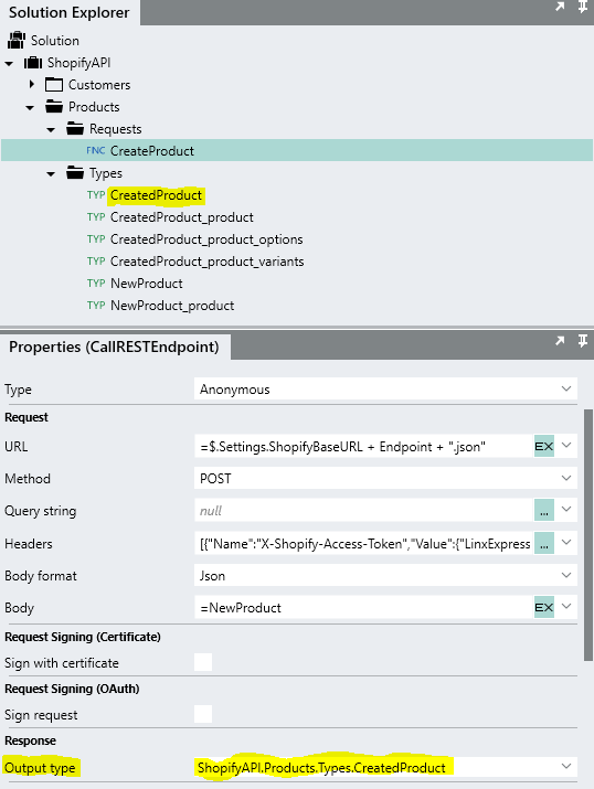Output type