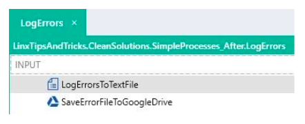 Logging errors in Linx