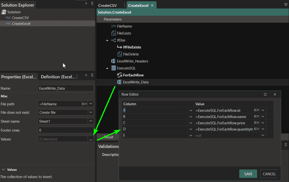 Automated file creation 