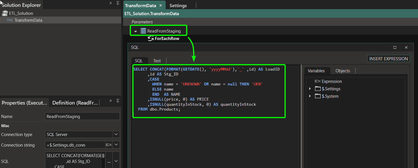 Custom SQL