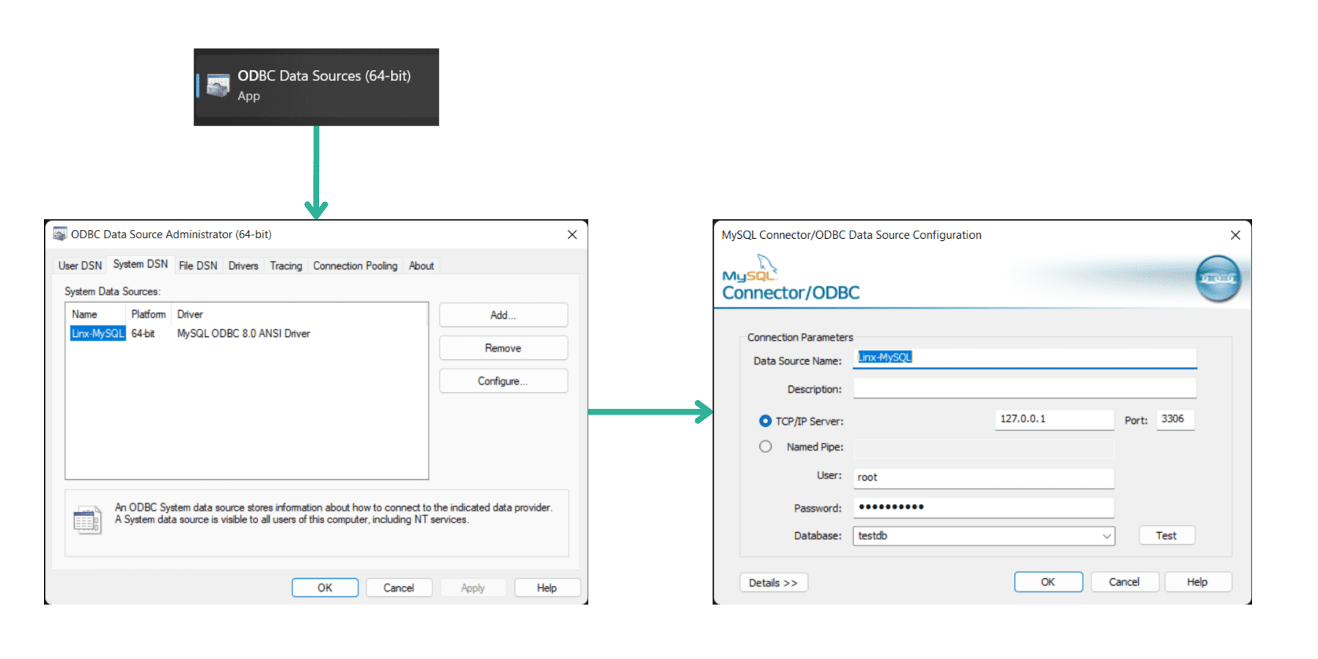 Setting up an ODBC connection
